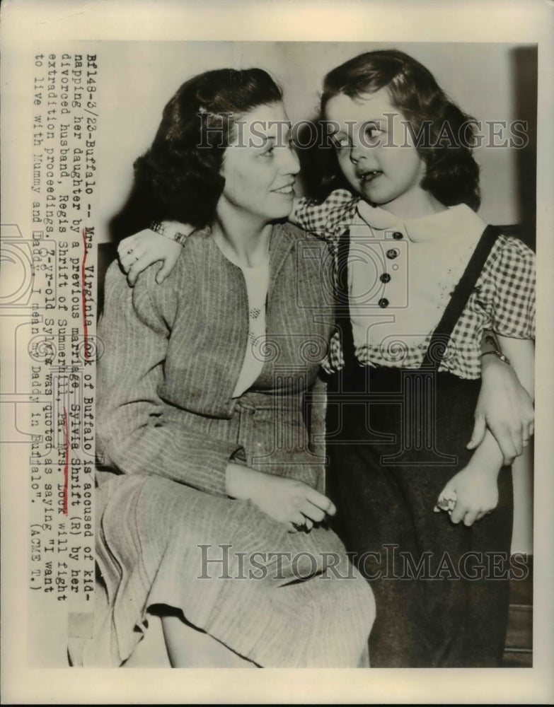 1948 Press Photo Mrs. Virginia Lock Accused of Kidnapping her Daughter - Historic Images