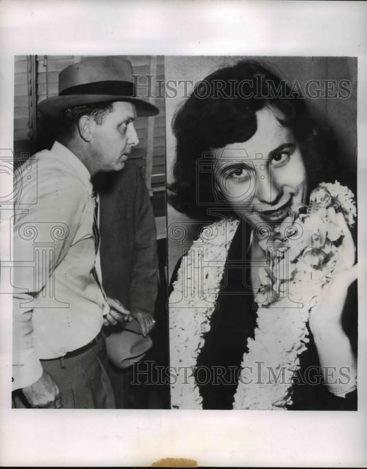1954 Press Photo David Hagler at the police station  to be questioned - Historic Images