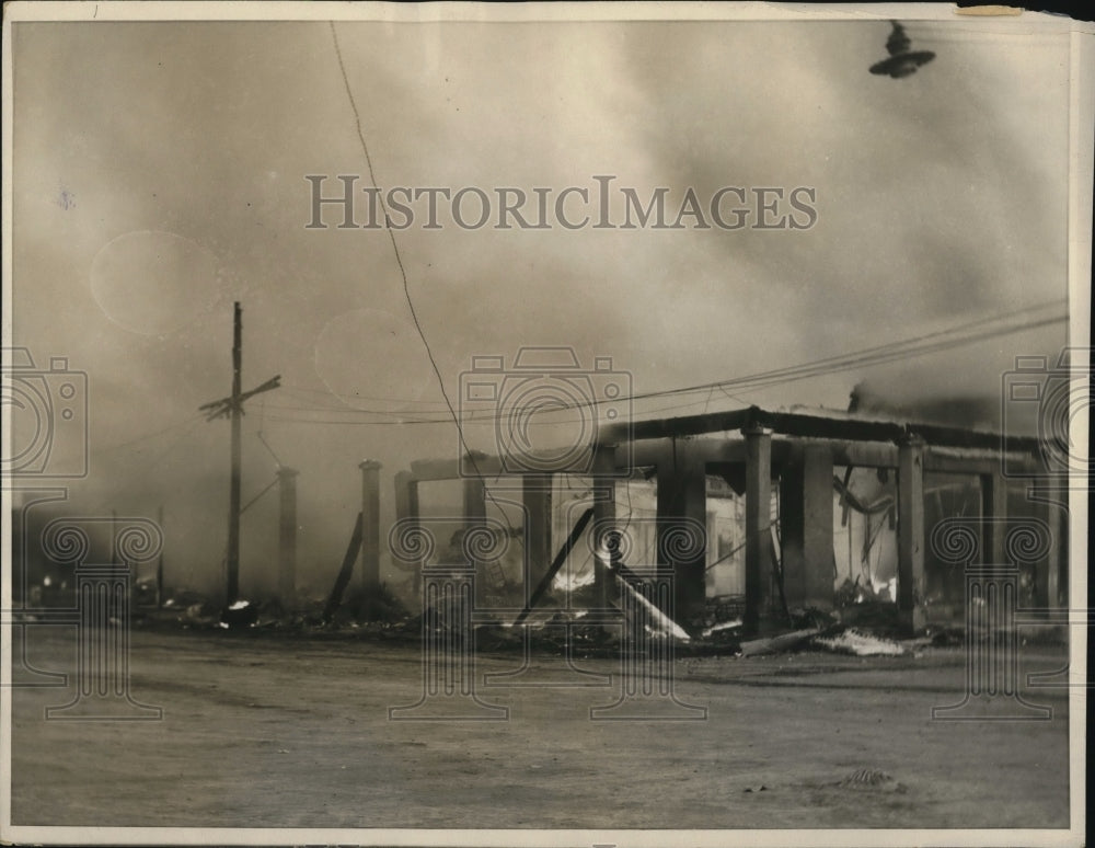 1923 Press Photo Mexicale Fire Destroyed Many Buildings - Historic Images