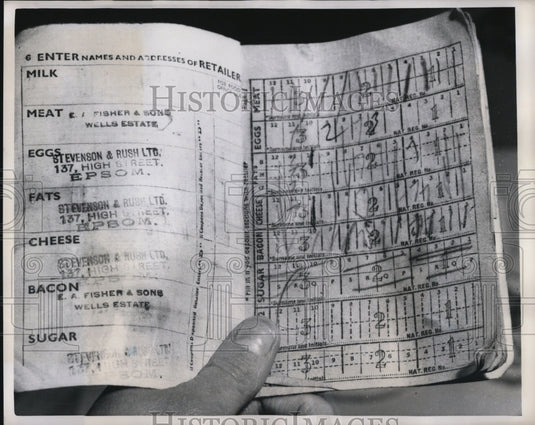 1951 Press Photo A Ration Book issued in the British Isles (not Ireland)) - Historic Images