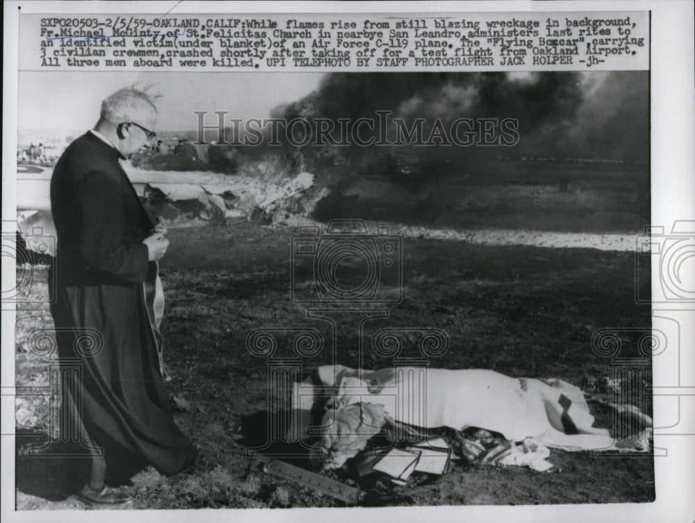 1959 Press Photo Fr. Michael McGinty, of St. Felicitas Church - Historic Images