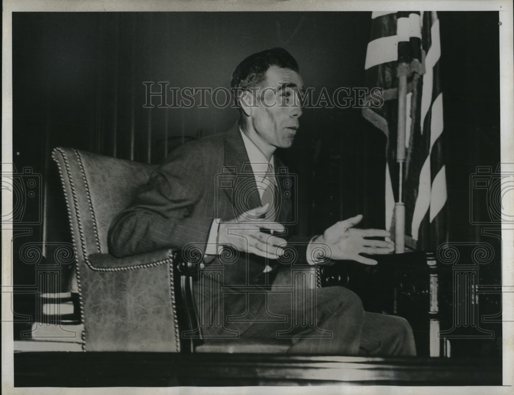 1934 Press Photo Millard Whited testifying in Brony Supreme Court - Historic Images