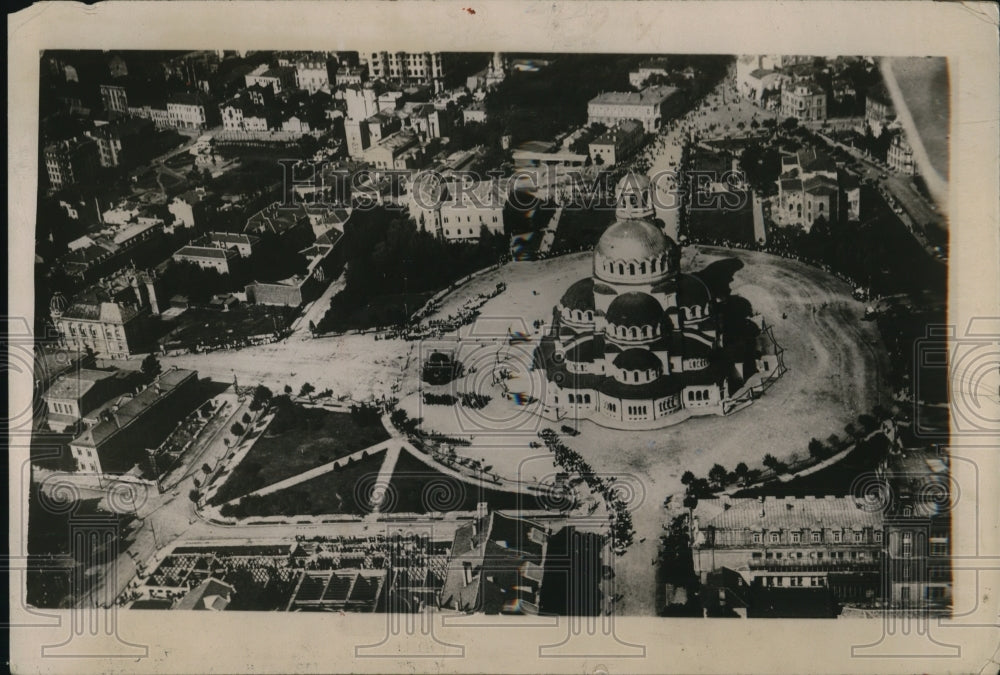 1925 Press Photo air view of new Cathdral of St Alexander Neveky in Sofia made - Historic Images