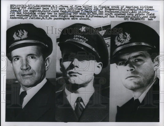 1959 Press Photo Capt. Harry Job, Capt. Fred Jeberjohn, Capt. William T. Swain-Historic Images