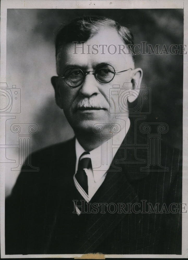 1935 Press Photo State Treasurer Leo J Wegman of Iowa indicted for corruption - Historic Images