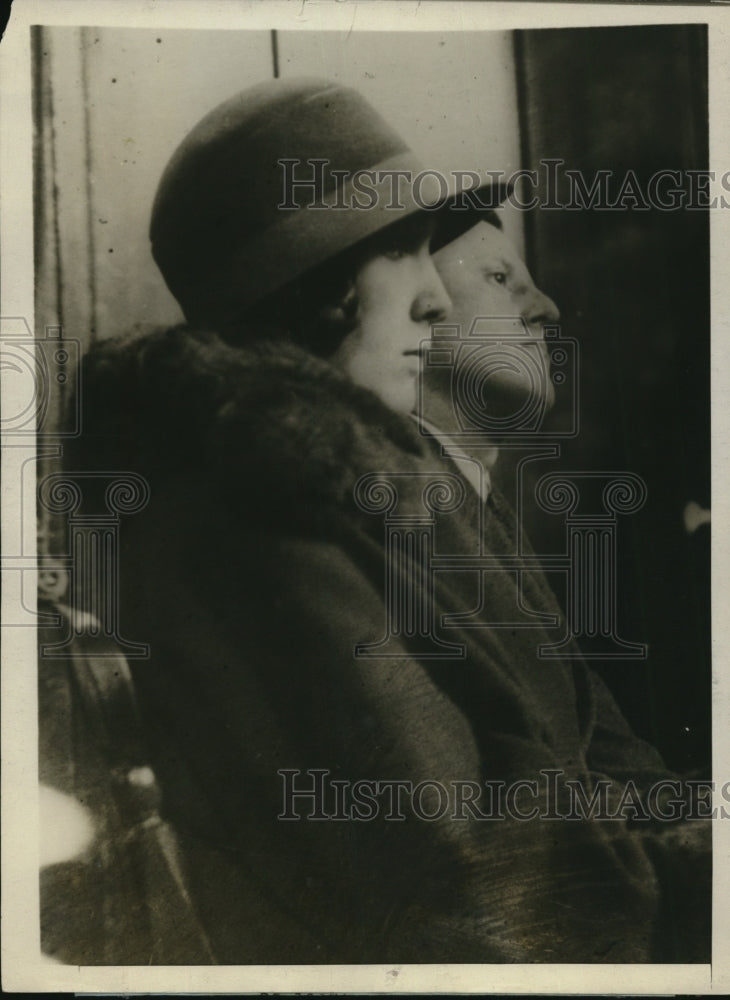 1925 Press Photo Mr &amp; Mrs Hayley Morris nee Phyllis Morris conspiracy in UK - Historic Images