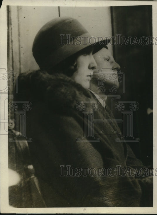 1925 Press Photo Mr & Mrs Hayley Morris nee Phyllis Morris conspiracy in UK - Historic Images