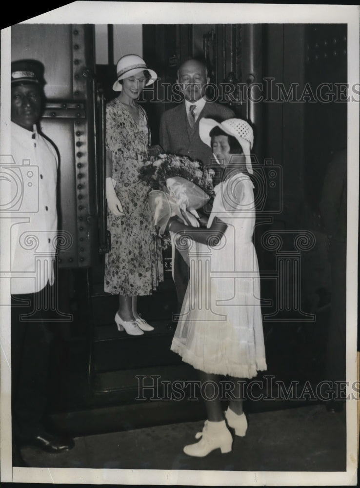 1932 Press Photo  Japan Amb to US Katsuji Debuch &amp; wife &amp; G Nishio in DC - Historic Images