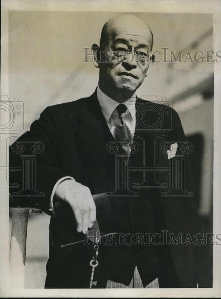 1933 Press Photo Yasutschi Yanigasawa Chairman of House of Peers Budget Committe - Historic Images