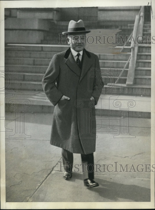 1933 Press Photo Ambassador Katusji Debuchi of Japan, in a happy mood - Historic Images