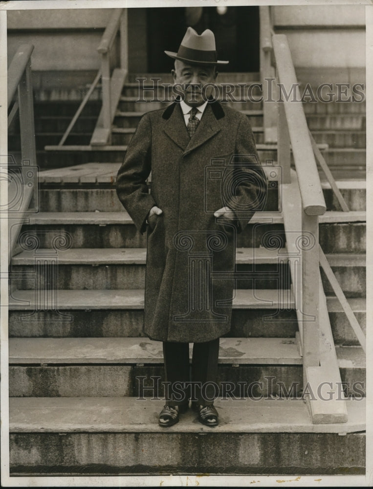1932 Press Photo Katsuji Debuchi leaves at the State Department Building - Historic Images