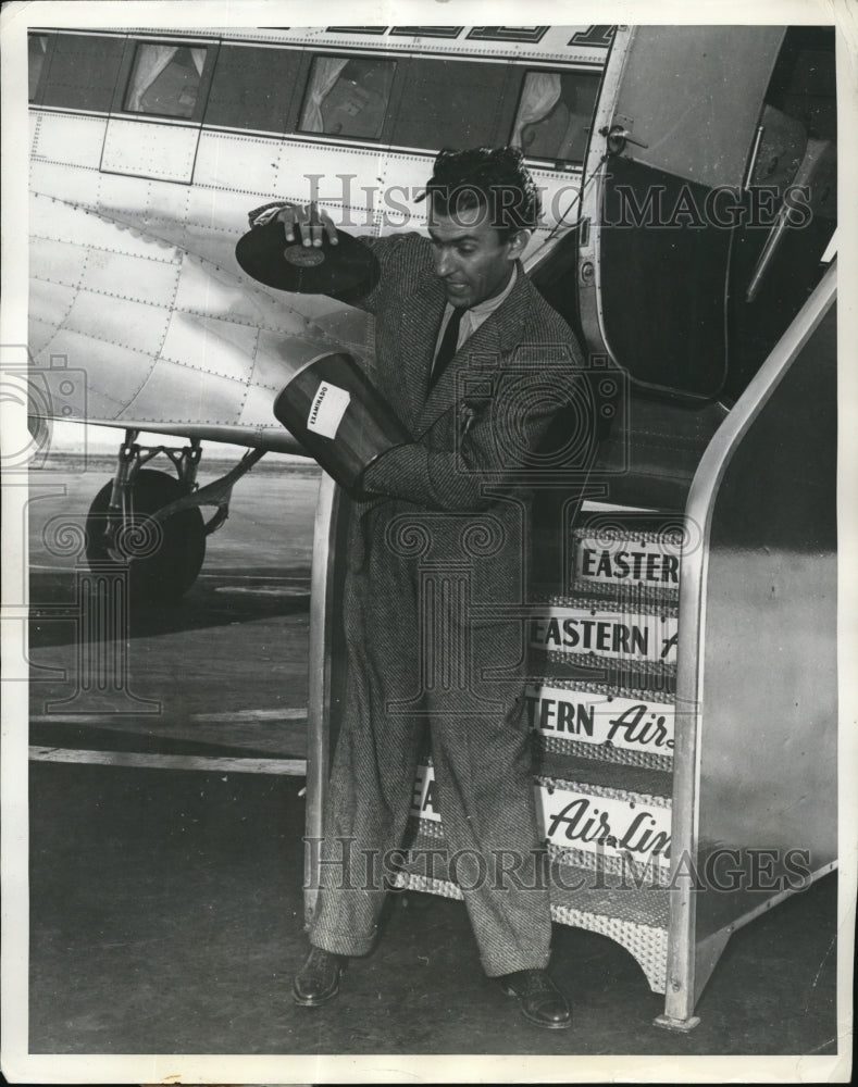 1941 Press Photo Eddy Duchin Orchestra Leader Returns from Rio De Janeiro - Historic Images