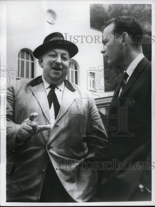1963 Press Photo David Brinkley and Prince Hans - Historic Images