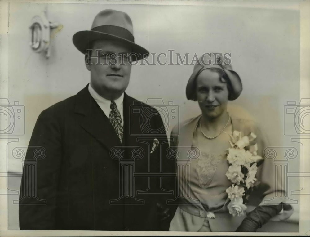 1931 Press Photo Mr. and Mrs. Everett McCooey&#39;s Wedding - Historic Images