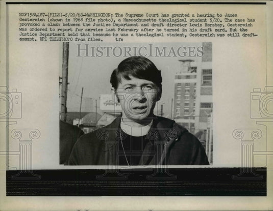 1968 Press Photo The Supreme Court has granted a hearing to James Oestereich, - Historic Images