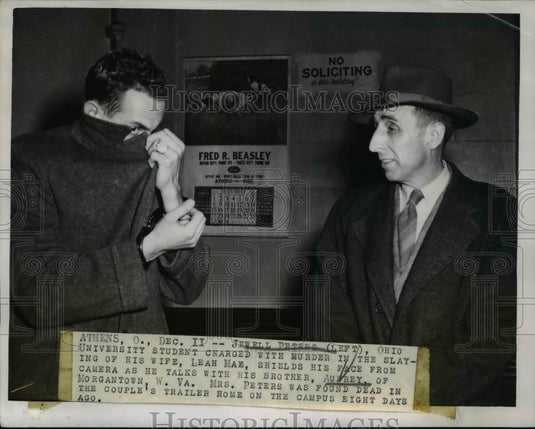 1946 Press Photo Jewell Peters accused of Murdering wife Leah Mae - Historic Images