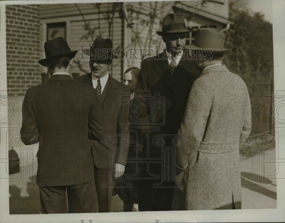 1934 Press Photo Mayor Douglas Oviatt and James Rosevelt - Historic Images