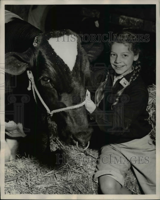 1953 Press Photo Monterey McGrew on Junior Grand National Livestock Exposition - Historic Images