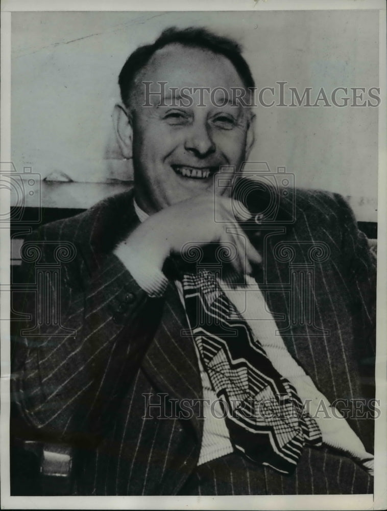 1949 Press Photo Jacobus Hendrik Oldenbroek anti-communist Intl free trade union - Historic Images