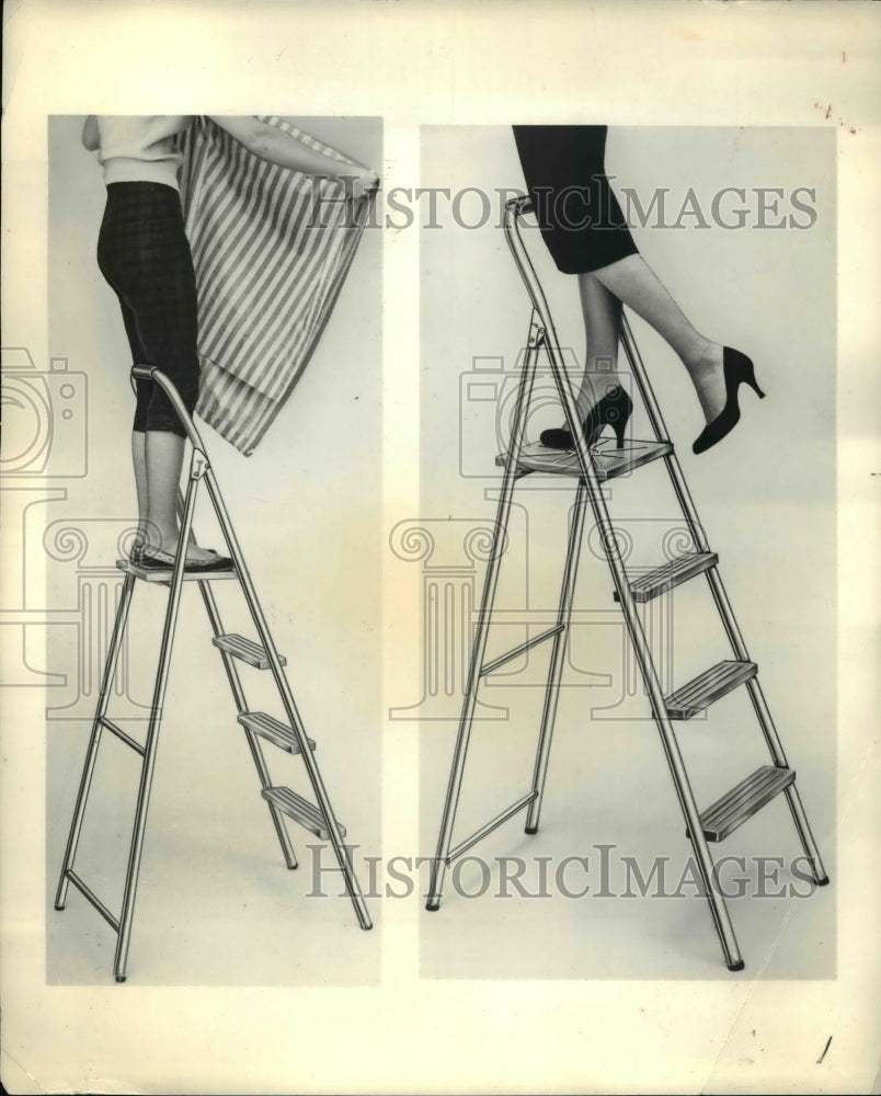 1958 Press Photo Platform stepladder - Historic Images