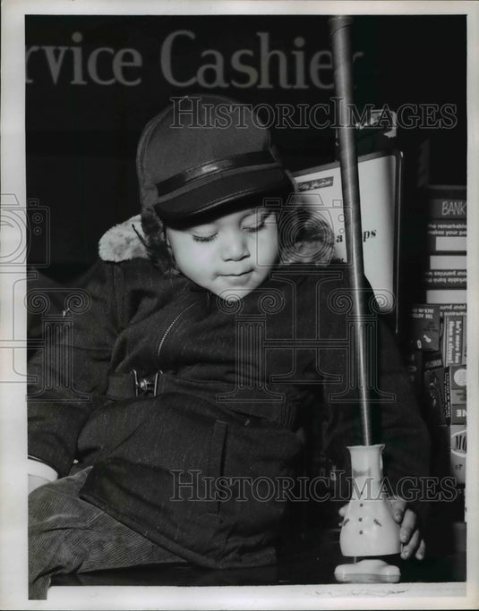 1956 Press Photo The three year old Michael Zirkle - Historic Images