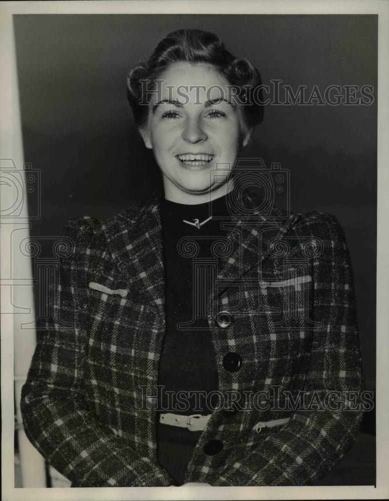 1939 Press Photo Sally O&#39;Dell, SS President Adams Passenger - Historic Images