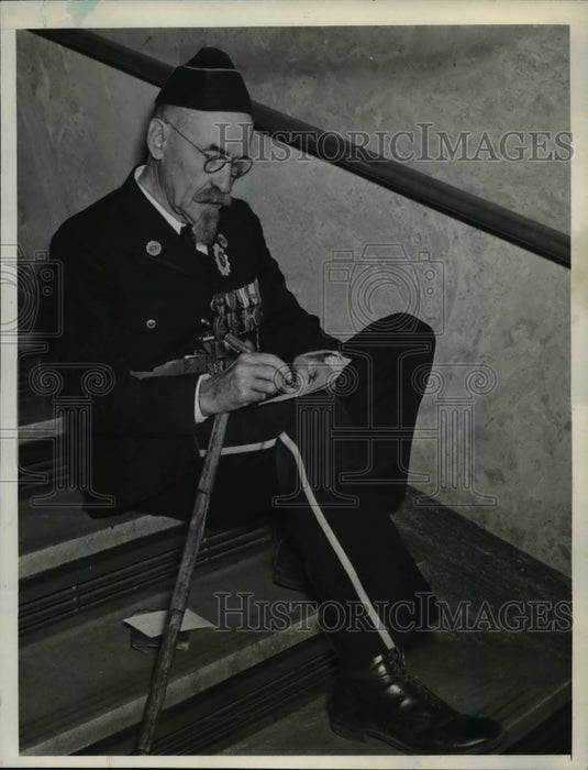 1936 Press Photo John H. O'Connor, American Legion Member in Uniform - Historic Images