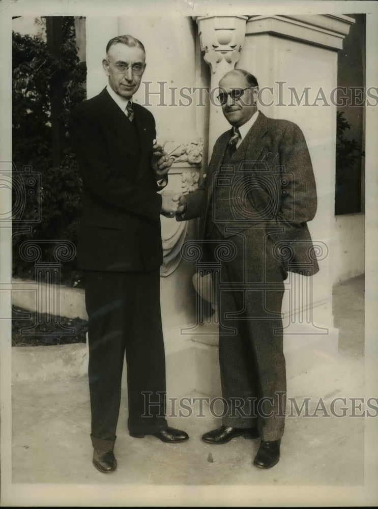 1936 Press Photo Richard J. Osenbaugh, Elwood T. Bailey, Lions International - Historic Images