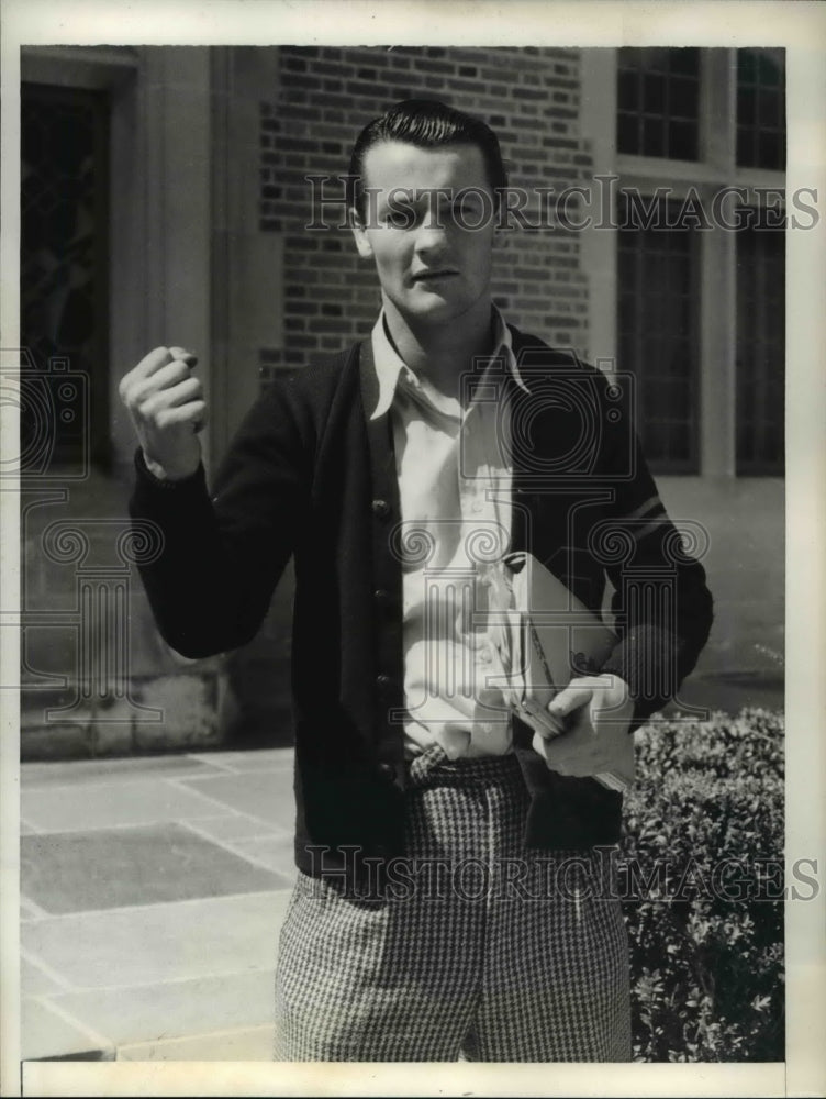 1935 Press Photo Remington Olmstead, California University vigilante leader - Historic Images