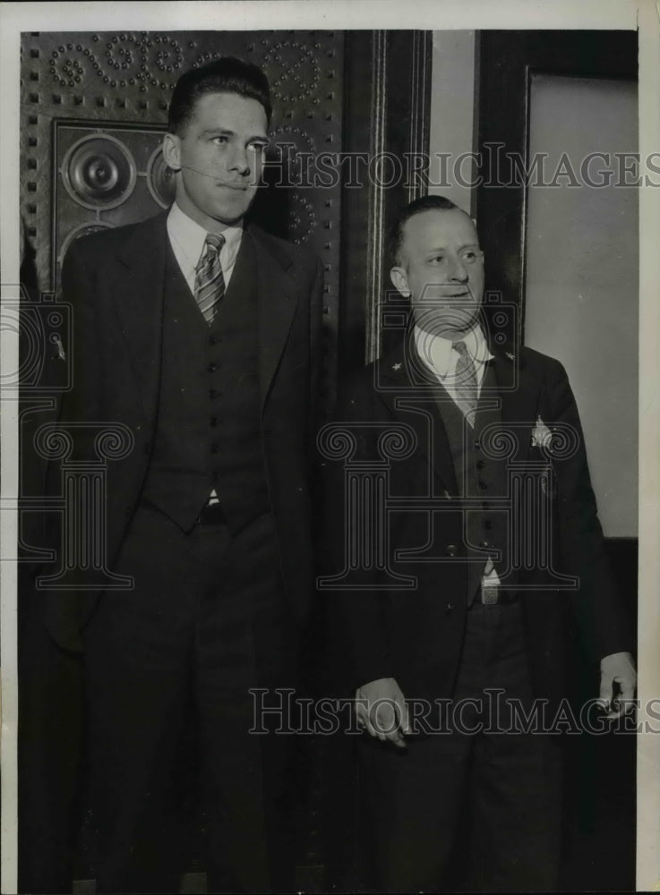 1935 Press Photo Manderville Zenge in his trial for murder - Historic Images