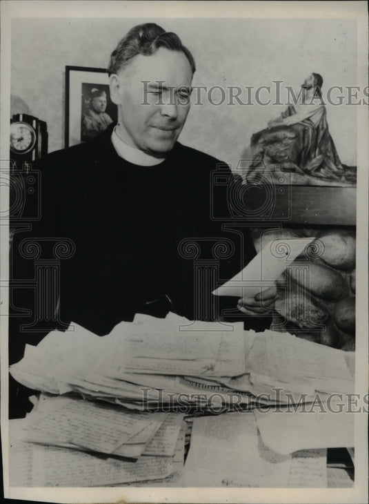 1941 Press Photo Reverend John A. O'Brien , Graduate School Professor - Historic Images