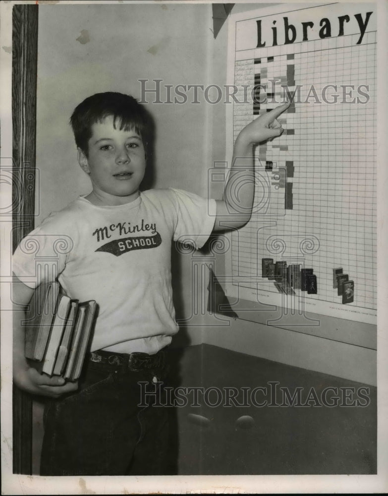 1952 Press Photo Fred Orchard, McKinley Elementary School Student - Historic Images