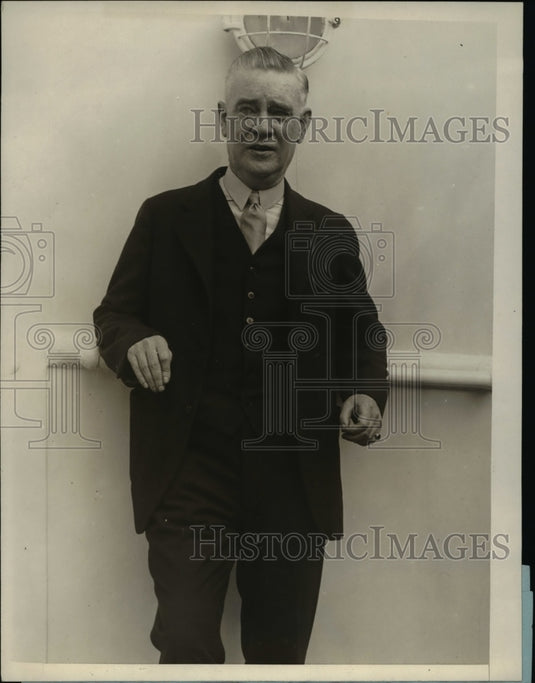 1926 Press Photo John T. Mc Govern returning on S.S. Mauretania in New York - Historic Images