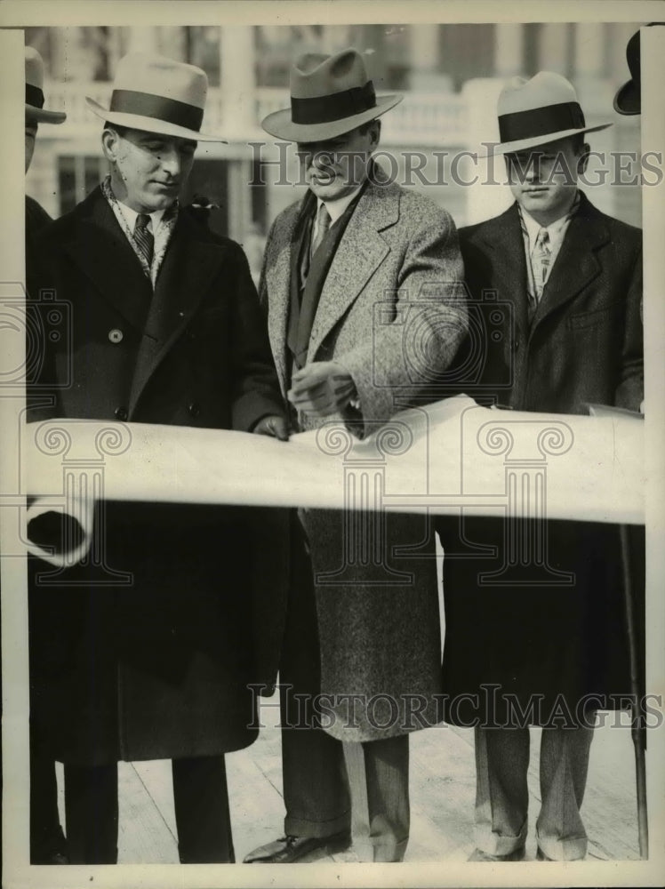 1929 Press Photo George McElrath, Albert Johnson &amp; David Lynn of NBC - Historic Images
