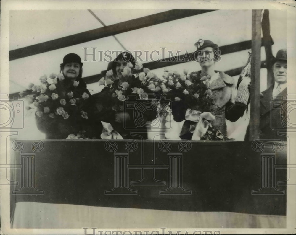 1932 Press Photo Mr &amp;Mrs Eugene O&#39;Donnell, Mrs Charles Barnes, Mrs Robert Stone - Historic Images