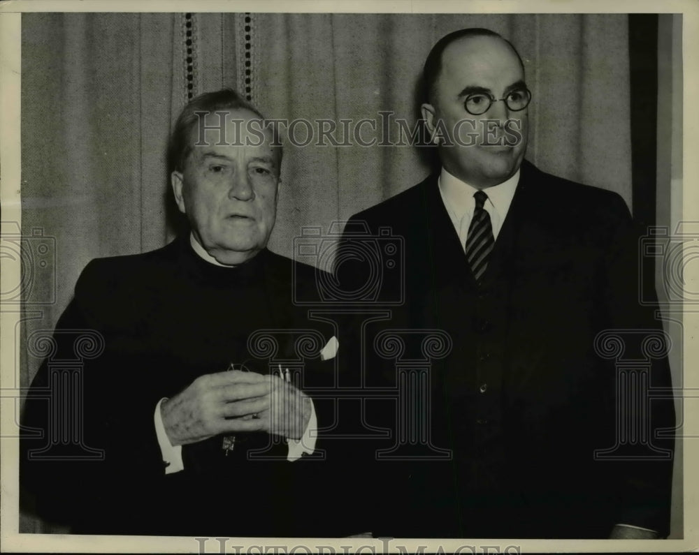 1938 Press Photo Bishop Charles Edward Locke &amp; Bromley Oxnom - Historic Images