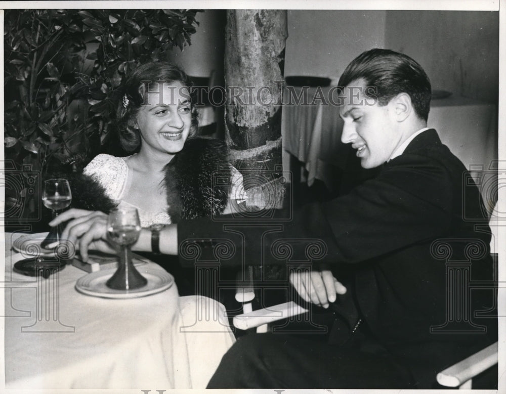 1938 Press Photo Miss Theresa Schey and Chadwick Braggiotti - Historic Images