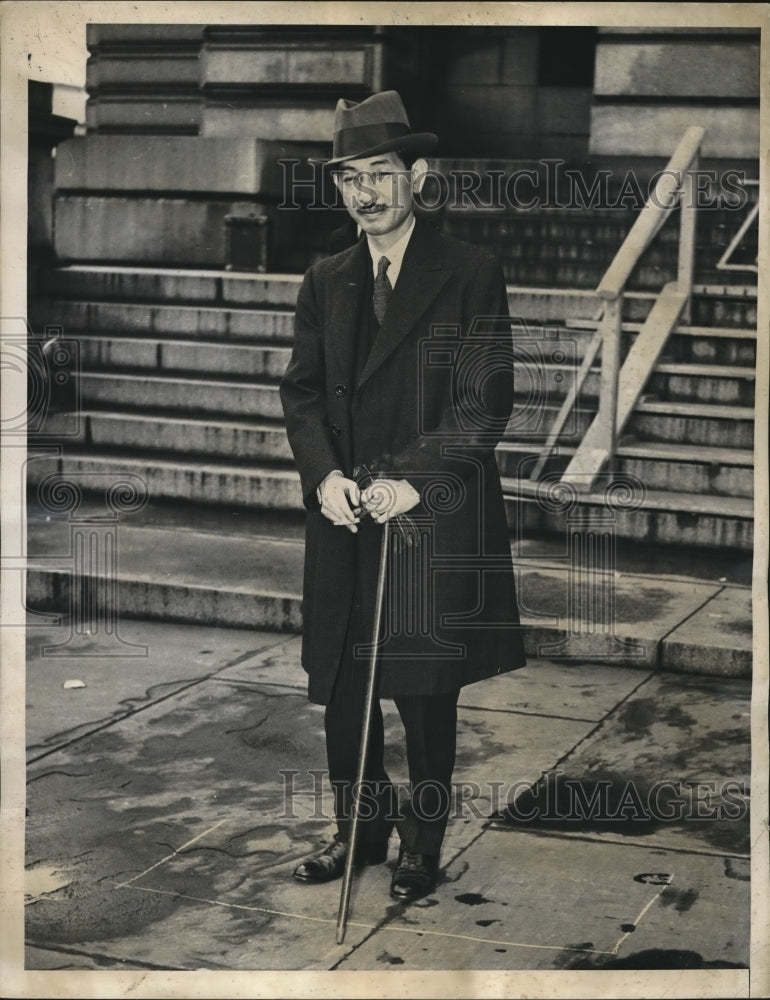 1934 Hiroshi Saito Japanese Ambassador to US leaving WHite HOuse - Historic Images