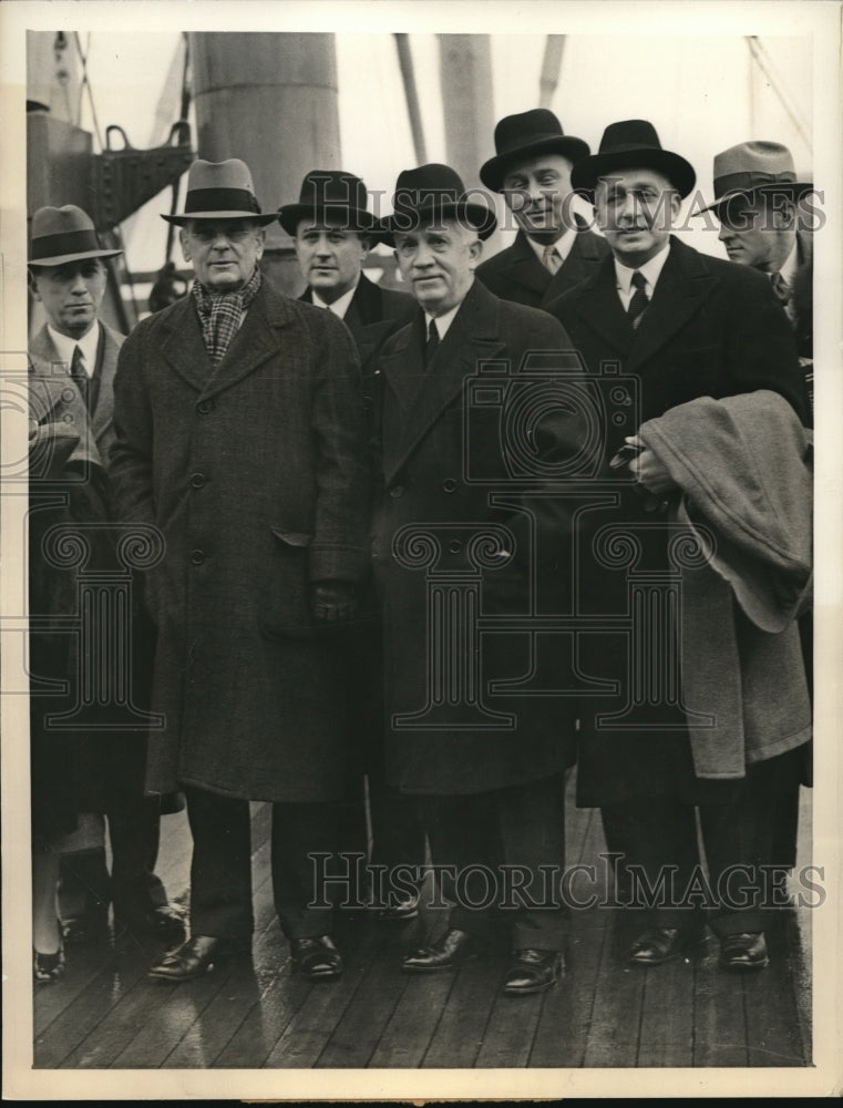 1936 Press Photo New York The US delegation who for the past 4 months have - Historic Images