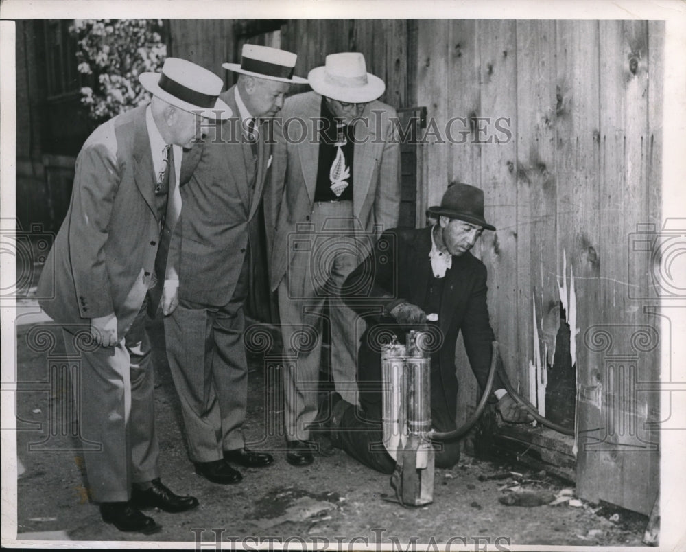 1947 Press Photo Honorable of Chicago Inspect the City - Historic Images