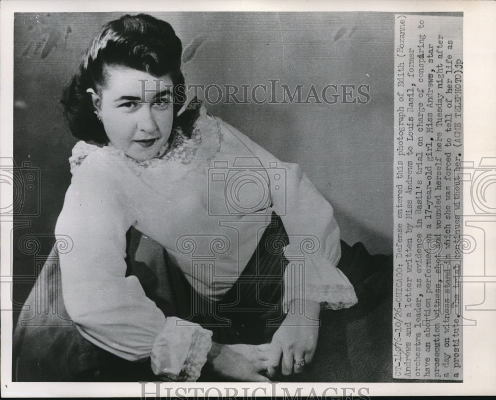 Press Photo Edith Roxanne Andrews of Chicago Illinois - Historic Images