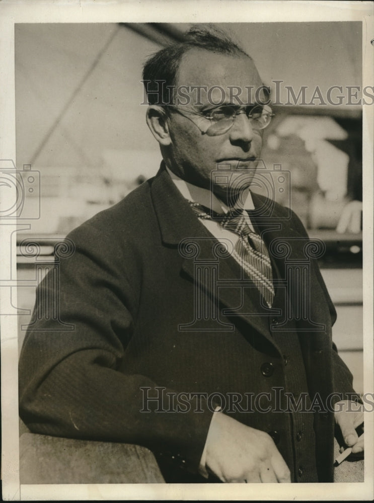 1931 Press Photo Sir Arthur Balter League of Nations Head En-Route to Geneva - Historic Images