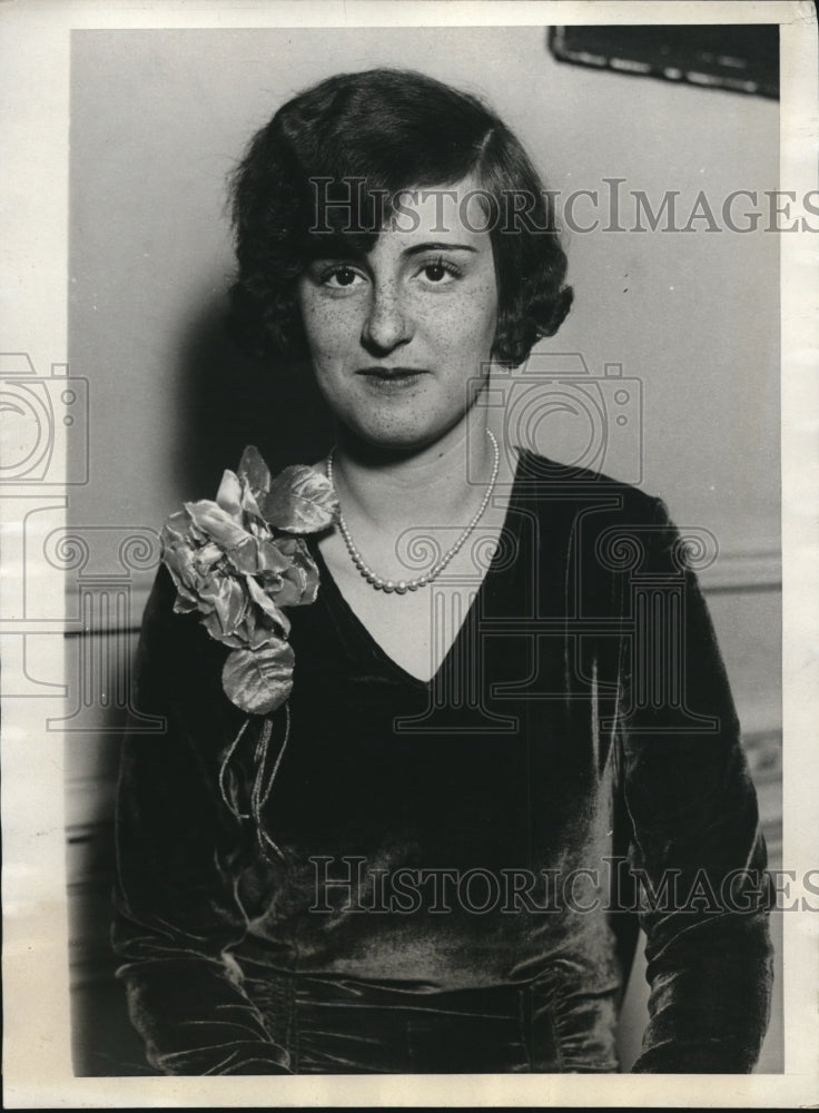 1929 Press Photo Maria Sacasa to Make Debut in Capital Society - Historic Images