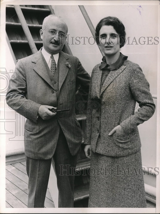 1936 Press Photo Mr and Mrs Charles Jennings Insurance Executive Philadelphia - Historic Images