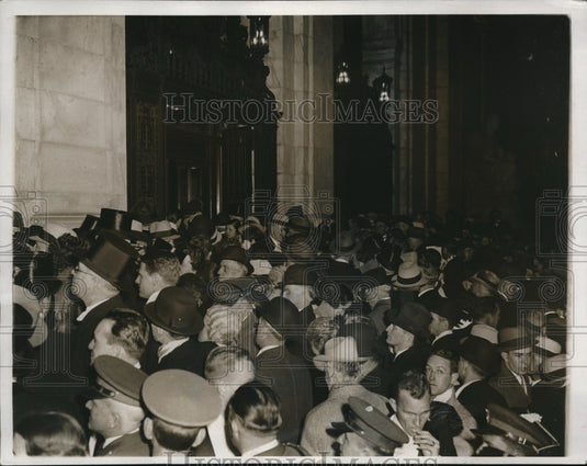 1933 Press Photo Crowd Outside Pan American Union - Historic Images