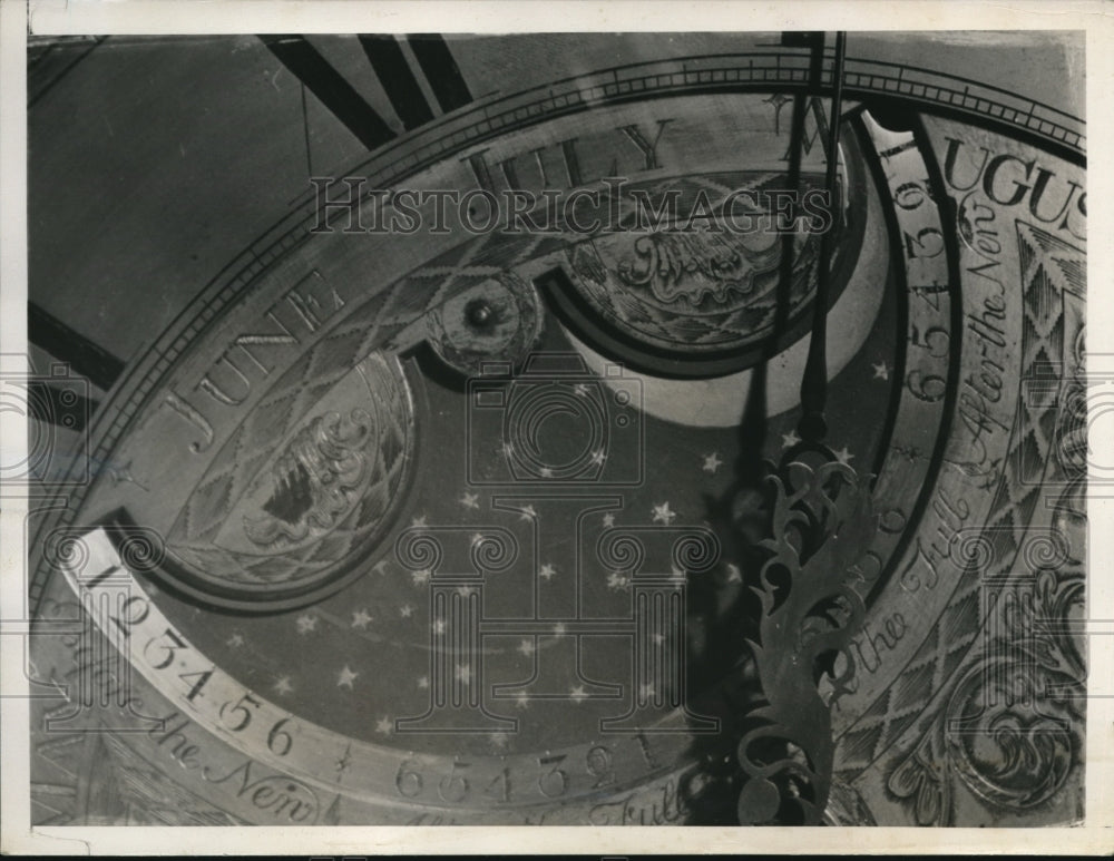 1939 Press Photo Rittenhouse Clock at Drexel Institute of Technology - Historic Images