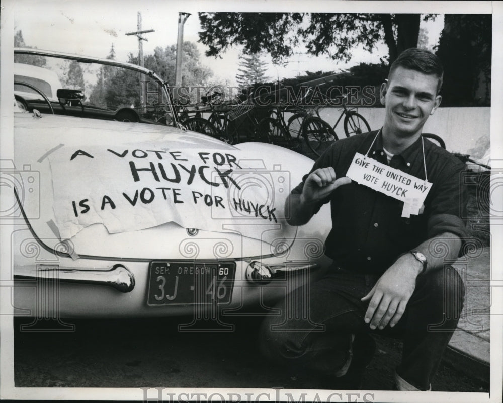 1959 Press Photo The campaign strategy of Phil Huyck - Historic Images