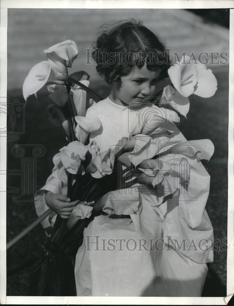 1936 Press Photo Joyce Kay, will lead the annual Master Lily Processional - Historic Images