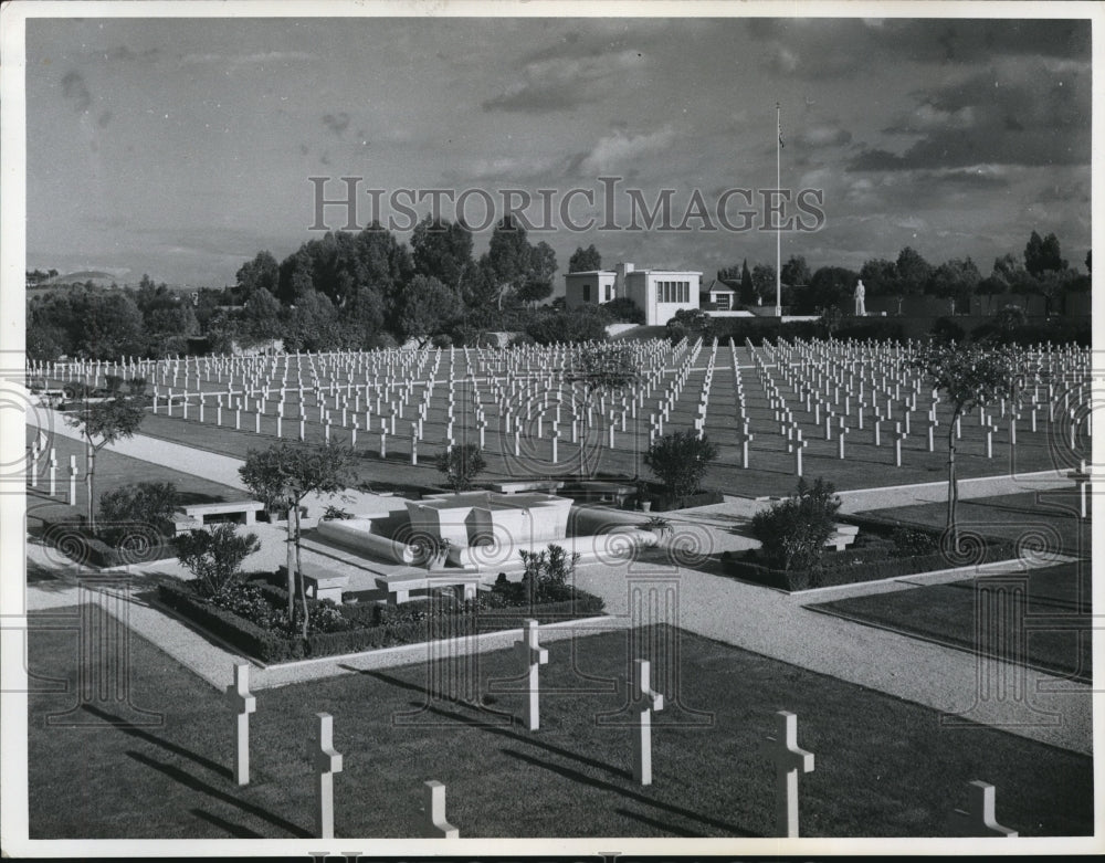 1967 Press Photo North Africa World War II Cemetery and Memorial in Tunisia - Historic Images