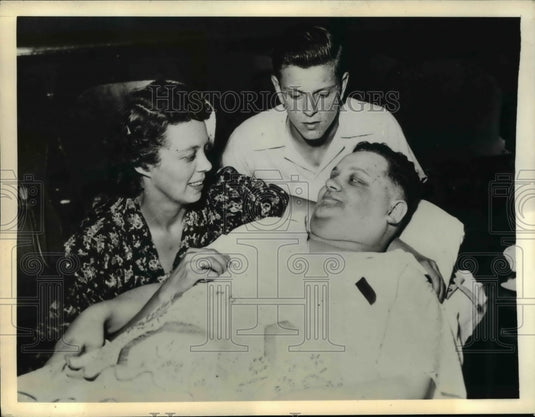 1938 Press Photo Pittsburgh Pa Joseph Unterreiner shown with sister Betty and - Historic Images